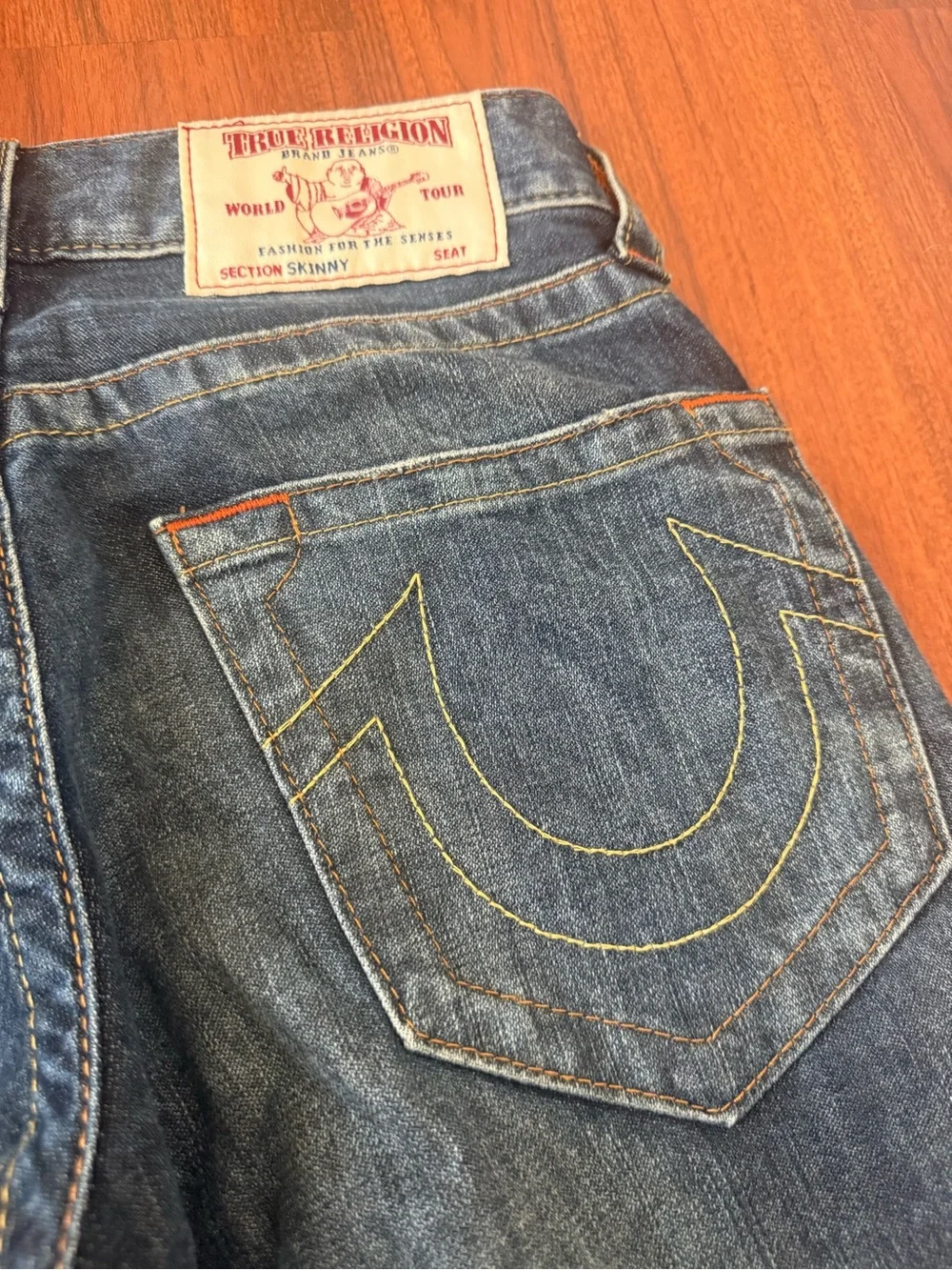 True Religion Men’s Dark Blue Slim Straight Jeans